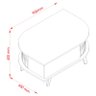 Estante Home Theater Daytona com Aparador Estoril e Mesa de Centro Indianápolis Calacata Off White – - 6