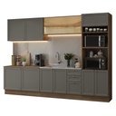 Ver imagem 2 de Armário de Cozinha Completa 310 Cm Vik Madesa 01 Rustic/cinza
