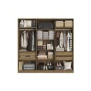 Ver imagem 2 de Guarda-Roupa 6 Portas Kappesberg N538 4 Gavetas Nogueira/Branco SE