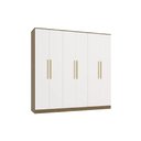 Ver imagem 1 de Guarda-Roupa 6 Portas Kappesberg N538 4 Gavetas Nogueira/Branco SE
