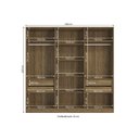 Ver imagem 3 de Guarda-Roupa 6 Portas Kappesberg N538 4 Gavetas Nogueira/Branco SE