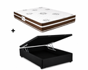 Ver imagem 1 de Cama Box Bau Casal Preto Colchão Casal Molas Ensacadas Clássico 138x188 - Alto Nível
