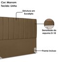 Ver imagem 4 de Cabeceira Queen 160 Cm com Frame Dalia Linho Marrom Artte Marrom