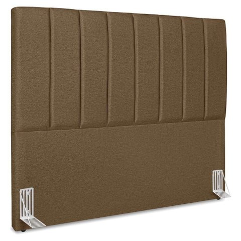 Cabeceira Queen 160 Cm com Frame Dalia Linho Marrom Artte Marrom