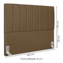 Ver imagem 3 de Cabeceira Queen 160 Cm com Frame Dalia Linho Marrom Artte Marrom