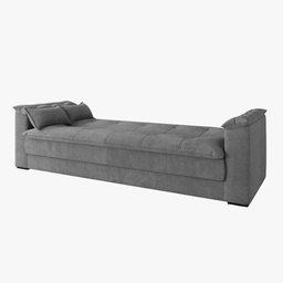 Sofá-cama Reclinável 3 Lugares Maria Suede Cinza - 3