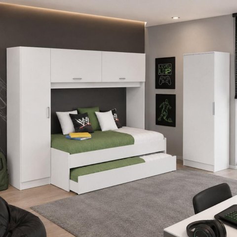 Quarto Infantil Modulado Bicama com Guarda-Roupa e Sapateira 3 Portas Pulse Multimóveis MP4862