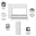 Ver imagem 4 de Quarto Infantil Modulado Bicama com Guarda-Roupa e Sapateira 3 Portas Pulse Multimóveis MP4862