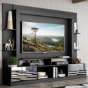 Ver imagem 7 de Estante Tv 65" Portas C/ Espelho Oslo Multimóveis V3390 Preta/Branca Preto/Branco
