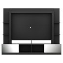 Ver imagem 3 de Estante Tv 65" Portas C/ Espelho Oslo Multimóveis V3390 Preta/Branca Preto/Branco
