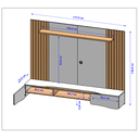 Ver imagem 3 de Painel para TV até 65 Polegadas 177CMX136CM Búzios Marrom