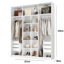 Ver imagem 4 de Guarda-Roupa Casal 100% MDF 3 Portas 1 com Espelho 2,27 Cm Style