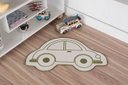 Ver imagem 1 de Tapete Infantil Natural Formato de Carro Verde 48X79CM