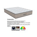 Ver imagem 2 de Cama Box Baú King: Colchão Espuma D45 Orthoflex Genova + Base Crc Courano White (193x203)