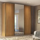 Ver imagem 1 de Guarda-Roupa Casal 100% MDF 3 Portas 1 com Espelho 2,27 Cm Style