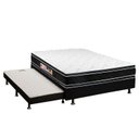 Ver imagem 1 de Cama Box c/Auxiliar Casal: Colchão Espuma Castor D33 Black e White DF + Base CRC Courano Black(138x1