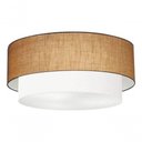 Ver imagem 3 de Plafon Duplo Cilíndrico Vivare Md-3063 Cúpula em Tecido 55x50cm - Bivolt Palha-branco 127/220v