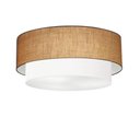 Ver imagem 1 de Plafon Duplo Cilíndrico Vivare Md-3063 Cúpula em Tecido 55x50cm - Bivolt Palha-branco 127/220v