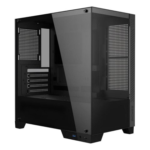 Gabinete Gamer Aquário Pcyes Gfftwrbv - Vidro Temperado - Micro Atx - Preto