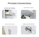 Ver imagem 4 de Modulado Casal 8 Portas 100%MDF Neve - Novo Horizonte