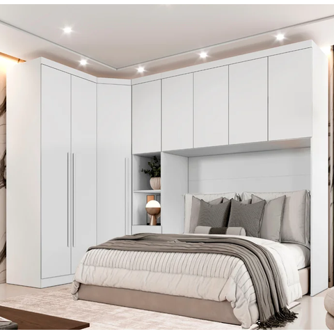 Modulado Casal 8 Portas 100%MDF Neve - Novo Horizonte