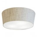 Ver imagem 3 de Plafon Cone Md-3003 Cúpula em Tecido 12/40x35cm Rústico Bege - Bivolt