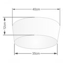 Ver imagem 4 de Plafon Cone Md-3003 Cúpula em Tecido 12/40x35cm Rústico Bege - Bivolt