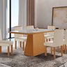 Conjunto Sala de Jantar Mesa Tampo de Vidro 6 Cadeiras Flora Yescasa - 1