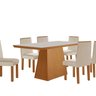 Conjunto Sala de Jantar Mesa Tampo de Vidro 6 Cadeiras Flora Yescasa - 2