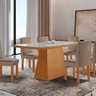 Conjunto Sala de Jantar Mesa Tampo de Vidro 6 Cadeiras Flora Yescasa - 1