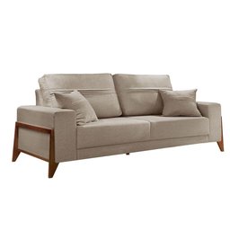 Sofá 3 Lugares Living Linho M-130 Martins Bege - 1