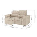 Ver imagem 3 de Sofá Retrátil e Reclinável 200cm Cupuaçu CabeCasa MadeiraOriginals