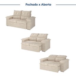 Sofá Retrátil e Reclinável 200cm Cupuaçu Cabecasa Madeiramadeira - 4