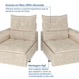 Sofá Retrátil e Reclinável 200cm Cupuaçu Cabecasa Madeiramadeira - 7