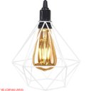 Ver imagem 3 de Pendente Aramado Diamante Luminária Lustre P Teto Retrô Vintage Industrial Balcão Branco