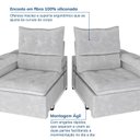 Ver imagem 7 de Sofá Retrátil e Reclinável 200cm Cupuaçu CabeCasa MadeiraOriginals Prata