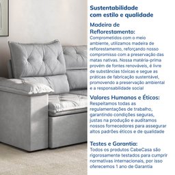 Sofá Retrátil e Reclinável 200cm Cupuaçu Cabecasa Madeiramadeira - 9