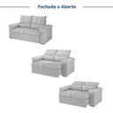 Ver imagem 4 de Sofá Retrátil e Reclinável 200cm Cupuaçu CabeCasa MadeiraOriginals