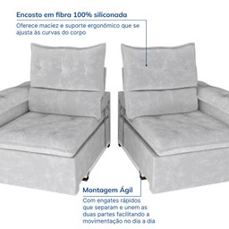 Sofá Retrátil e Reclinável 200cm Cupuaçu Cabecasa Madeiramadeira - 7