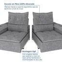 Ver mais imagens de Sofá Retrátil e Reclinável 3 Assentos Suede Grafite Cupuaçu 200cm CabeCasa MadeiraOriginals