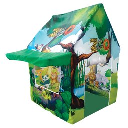 Barraca Casinha Infantil Unissex com Toldo e Janelinha Zoo - 2