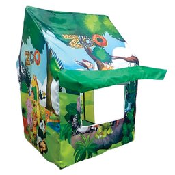 Barraca Casinha Infantil Unissex com Toldo e Janelinha Zoo - 5