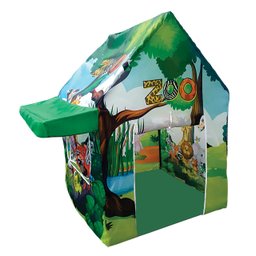Barraca Casinha Infantil Unissex com Toldo e Janelinha Zoo - 3