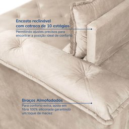 Sofá Retrátil e Reclinável 240cm Cupuaçu Cabecasa Madeiramadeira - 5