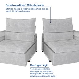 Sofá Retrátil e Reclinável 240cm Cupuaçu Cabecasa Madeiramadeira - 7