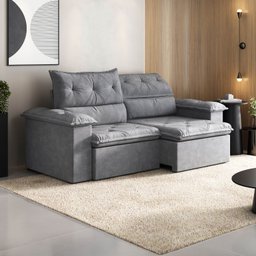 Sofá Retrátil e Reclinável 240cm Cupuaçu Cabecasa Madeiramadeira - 1