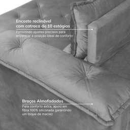 Sofá Retrátil e Reclinável 240cm Cupuaçu Cabecasa Madeiramadeira - 5
