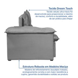 Sofá Retrátil e Reclinável 240cm Cupuaçu Cabecasa Madeiramadeira - 7