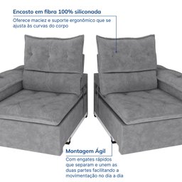 Sofá Retrátil e Reclinável 240cm Cupuaçu Cabecasa Madeiramadeira - 6