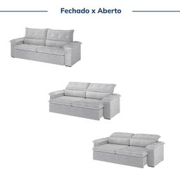 Sofá Retrátil e Reclinável 270cm Cupuaçu Cabecasa Madeiramadeira - 4
